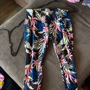 Avia black floral leggings with pockets